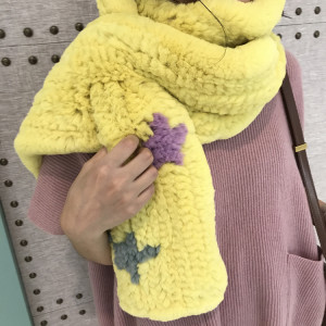 1802045 knitted rex rabbit fur heart scarf eileenhou (17)