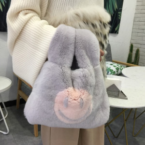 1802047 rex rabbit fur smile handbag mini eileenhou (8)