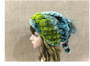 1805056 REX RABBIT FUR HAT SCARF string eileenhou (6)