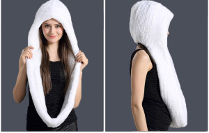 1805080 rex rabbit fur snow hat scarf eileenhou (2)