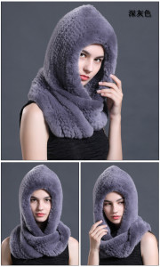1805080 rex rabbit fur snow hat scarf eileenhou (5)