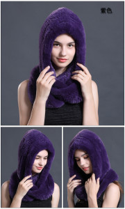 1805080 rex rabbit fur snow hat scarf eileenhou (6)