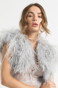 1805091 ostrich fur shawl bolero eileenhou (19)