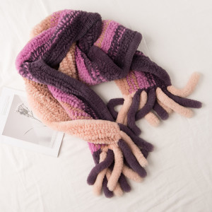 1805094 knitted rex rabbit fur scarf eileenhou (6)