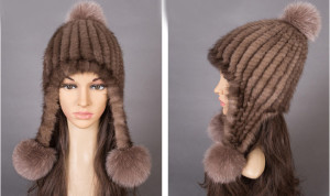 1805095 knitted mink fur hat with earmuffs eileenhou (12)