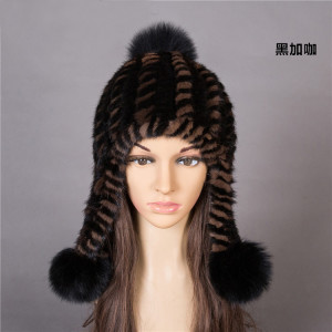 1805095 knitted mink fur hat with earmuffs eileenhou (17)
