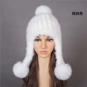 1805095 knitted mink fur hat with earmuffs eileenhou (21)