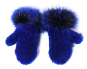 1805099 knitted mink fur glove eileenhou LVCOMEFF WITH FOX FUR TRIMMING (41)