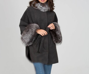 1806026 wool coat with silver fox fur trimming eileenhou (2)