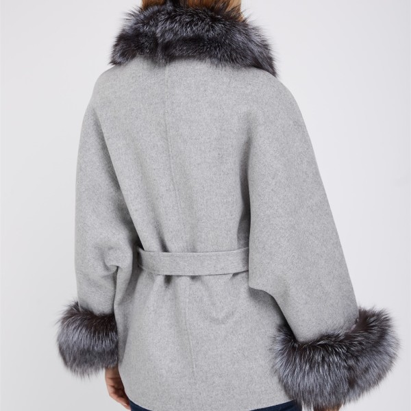 fox fur collar and cuffs