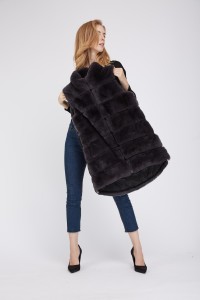 1807014 rex rabbit fur chinchilla vest LVCOMEFF (7)