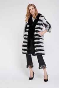 1807032 rex rabbit chinchilla coat with fox fur front eileenhou (16)