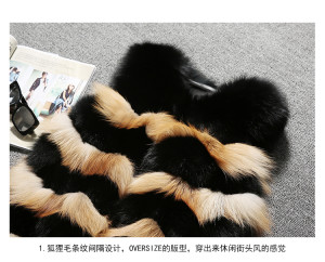 long fox fur vest red black 1802033 eileenhou (6)