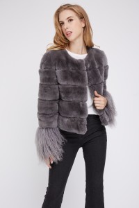 rabbit fur coat with sheep fur bottom eileenhou (1)