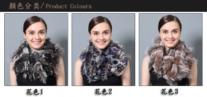 1808012 knitted rex rabit fur fox fur scarf eileenhou (2)