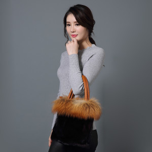 1808028 mink fur handbag with fox fur trimming LVCOMEFF(22)