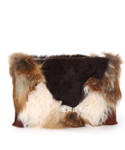1808032 rabbit sheep lamb fur handbag clutch (17) - 副本