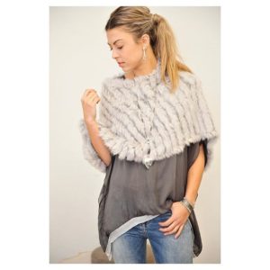 1808054 knitted rabbit fur shawl eileenhou