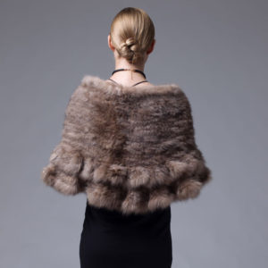 1808058 SABLE FUR KNITTED SAHWL eileenhou (1)