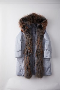 1809134 (46) down coat with raccoon collar