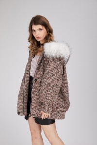 down coat with raccoon collar 1809147 EILEENHOU (9)