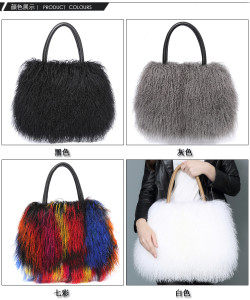 mongolia sheep fur handbag 1808016 eileenhou (2)