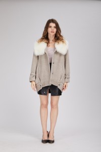 wool coat with sheep fur collar 1809145 EILEENHOU (2)