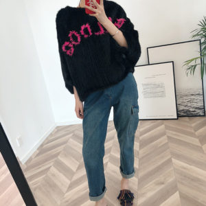 1809002 knitted mink fur poncho LVCOMEFF with letter words (20)