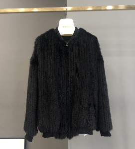 1809009 knitted mink fur jacket with letter eileenhou (11)