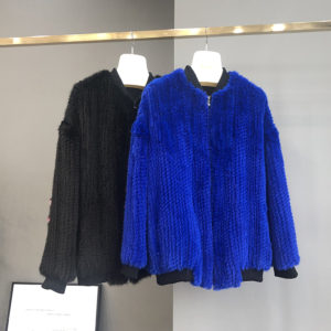 1809009 knitted mink fur jacket with letter eileenhou (3)