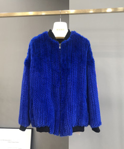 1809009 knitted mink fur jacket with letter eileenhou (5)