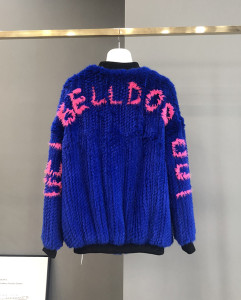 1809009 knitted mink fur jacket with letter eileenhou (6)