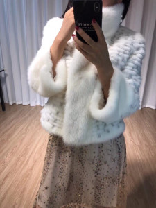 1809012 mink fur coat eileenhou white (2)