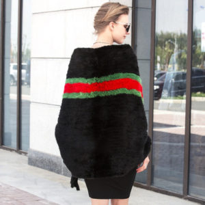 1809021 knitted mink fur shawl LVCOMEFF