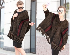 1809021 knitted mink fur shawl strap eileenhou (2)