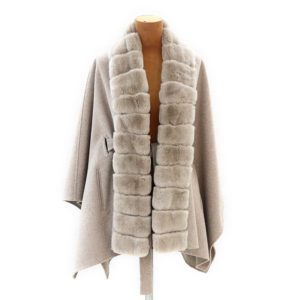 1809028 wool coat with rex rabbit fur trimming eileenhou (2)