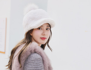 1809049 rex rabbit fur hat with fox poms wholesale (14)