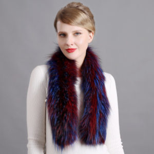 1809057 knitted fox fur scarf LVCOMEFF wholesale (1)