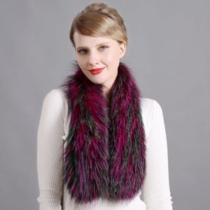 1809057 knitted fox fur scarf LVCOMEFF wholesale (5)