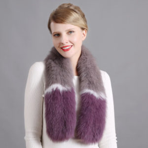 1809058 knitting fox fur scarf wholesaler eileenhou (1)