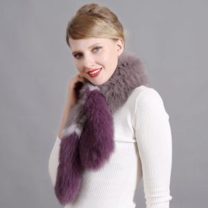 1809058 knitting fox fur scarf wholesaler eileenhou (2)