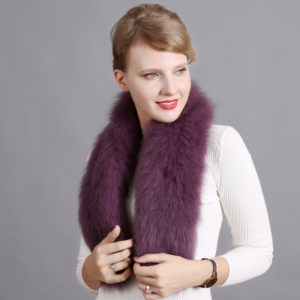 1809058 knitting fox fur scarf wholesaler eileenhou (4)