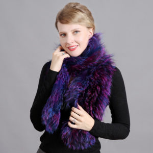 1809059 knitted fox fur scarf multicolor eileenhou (1)