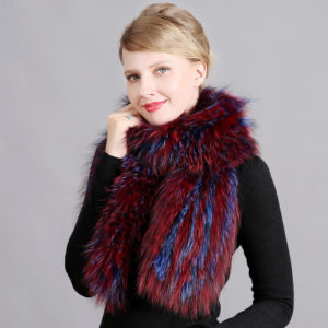 1809059 knitted fox fur scarf multicolor eileenhou (6)