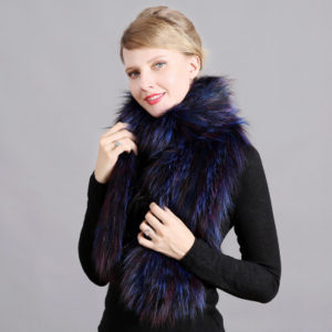 1809059 knitted fox fur scarf multicolor eileenhou (9)