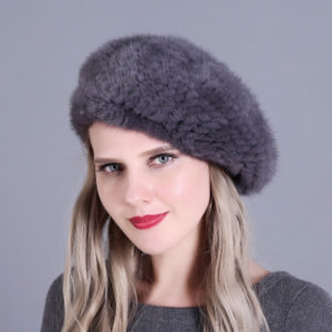 1809063 knitting mink fur beret hat LVCOMEFF (5)