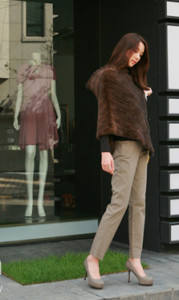 knitted mink fur poncho with hood eileenhou (5)