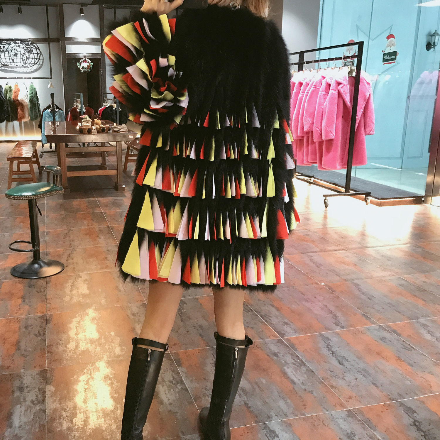 fox fur chiffon  coat 1808057 - Image 3