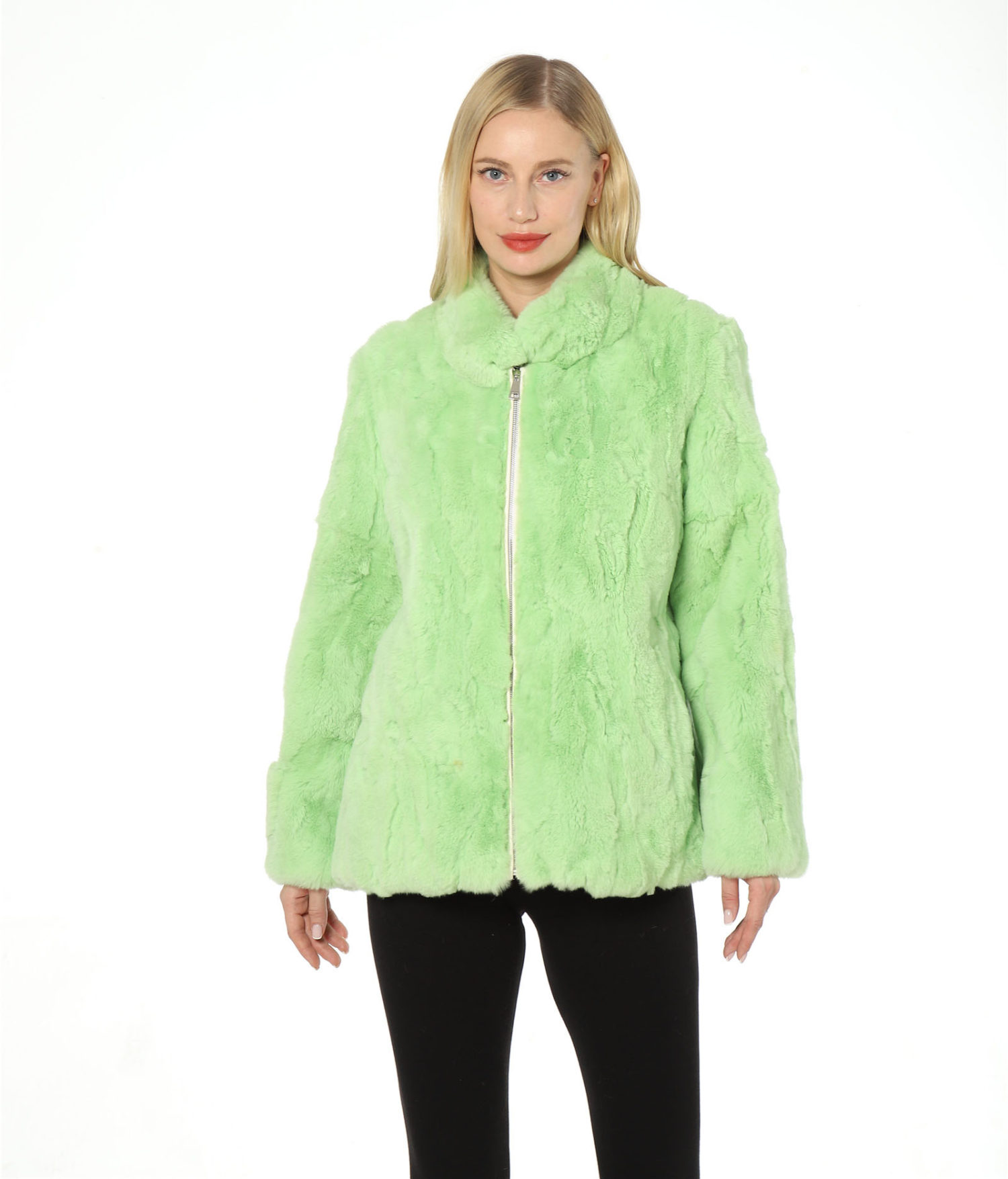 real rex rabbit fur with hood small pieces of jacket  lvcomeff 2210020 (复制)
