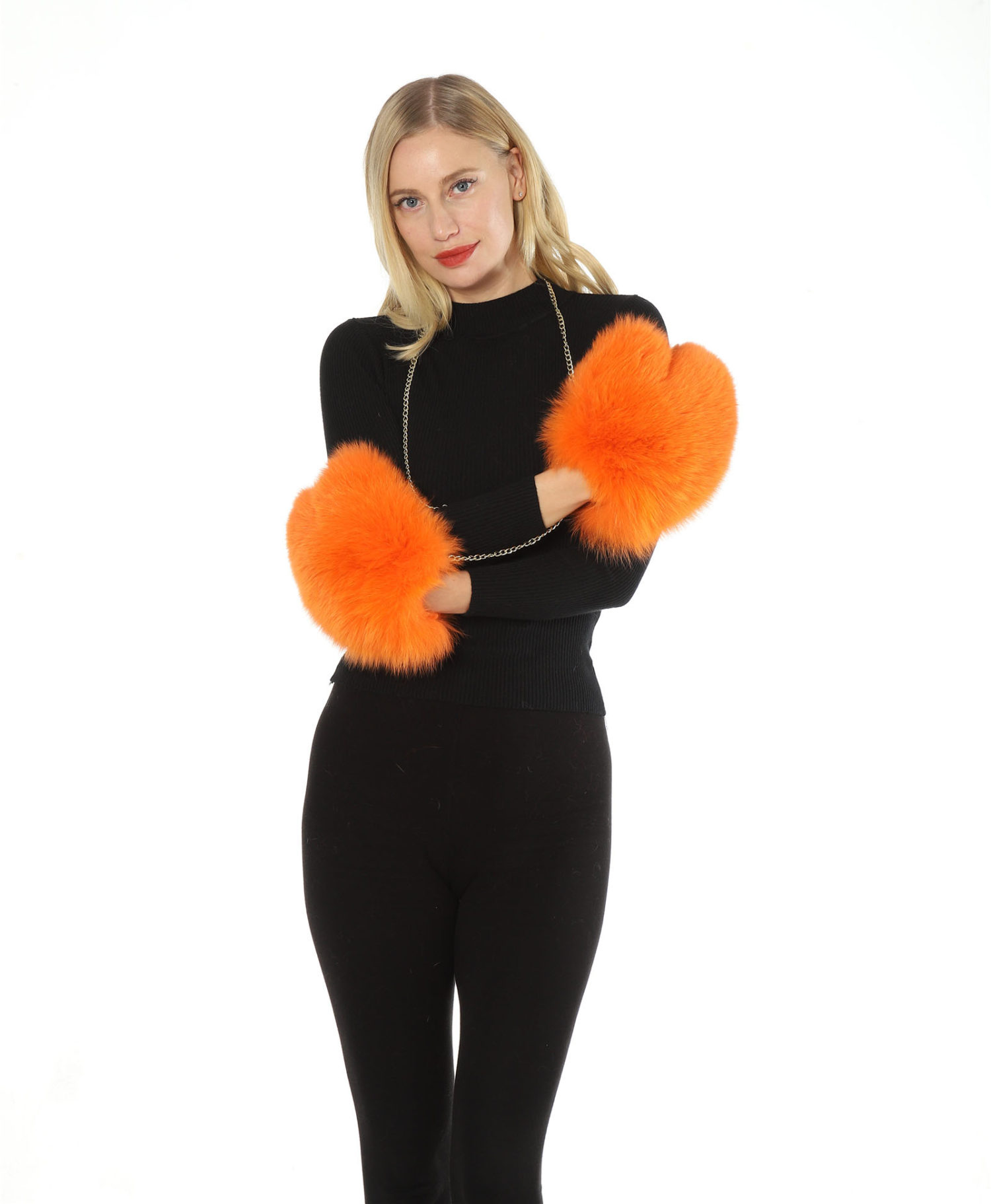 real fox fur knitting glove lvcomeff 2210007 (复制) - Image 4